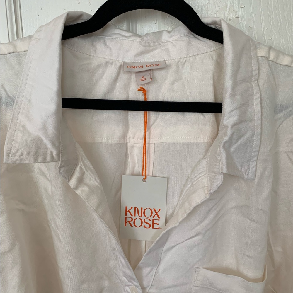 NWT Knox Rose Ivory Blouse, Size 4X